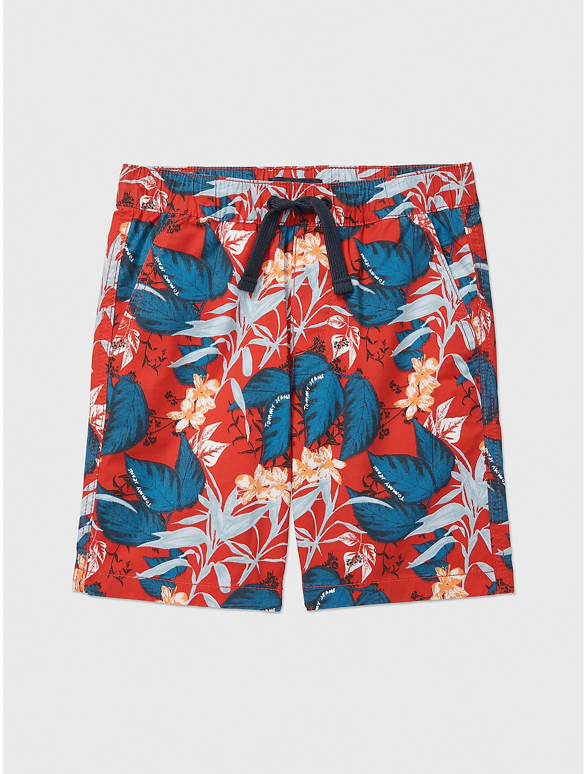 Tommy Hilfiger Boys' Kids' Tropical Print Pull-On Short - Red - XS