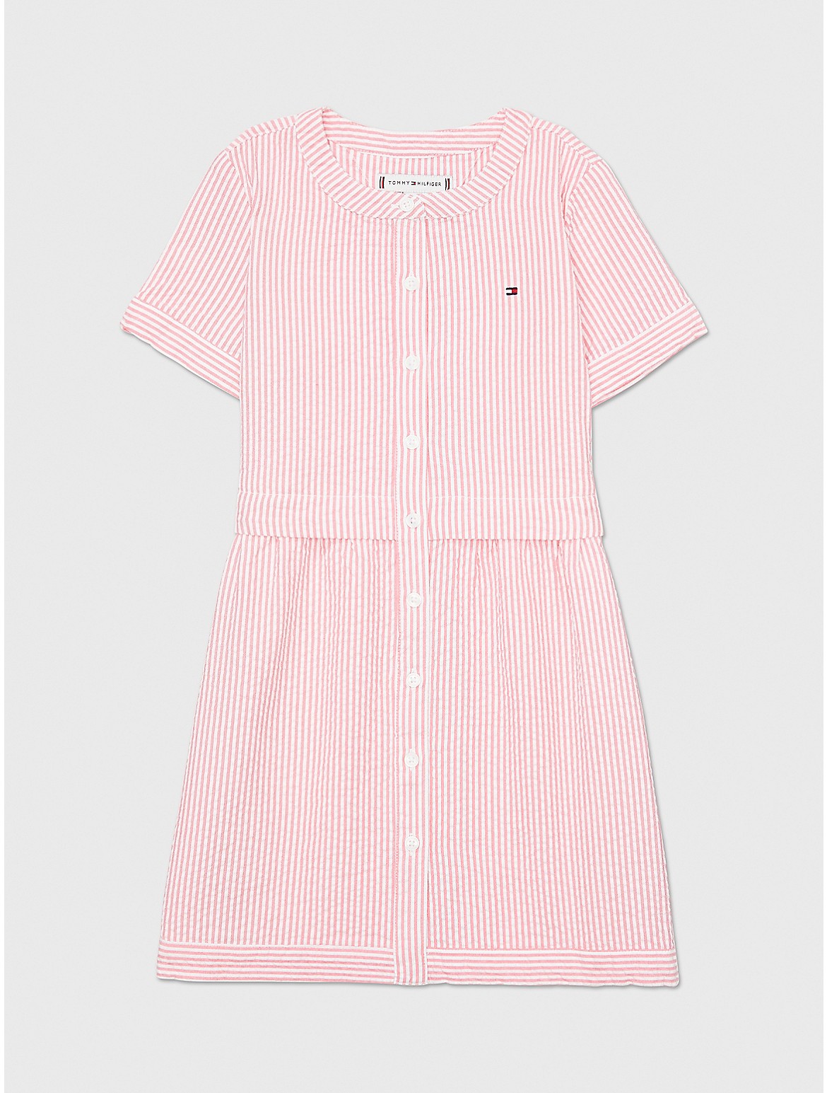 Tommy Hilfiger Girls' Kids' Ithaca Stripe Shirtdress - Pink - 12