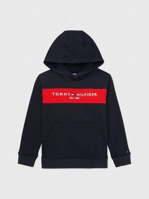 Kids' Tommy Logo Colorblock Hoodie, Cobalt Sapphire