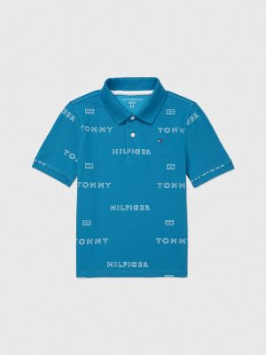 Tommy Hilfiger Baby Boys Blue Logo Polo Shirt