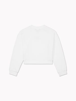 Tommy flag cropped online sweatshirt