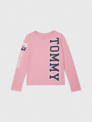 Tommy Hilfiger Big Girls 7-16 Long Sleeve Heather Lurex Monogram