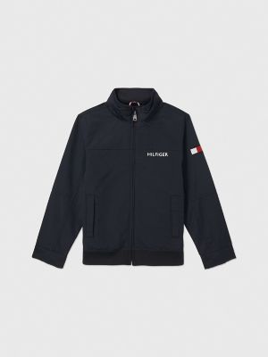 Baby blue tommy hilfiger windbreaker best sale