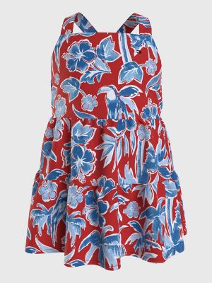 Island print shop dress