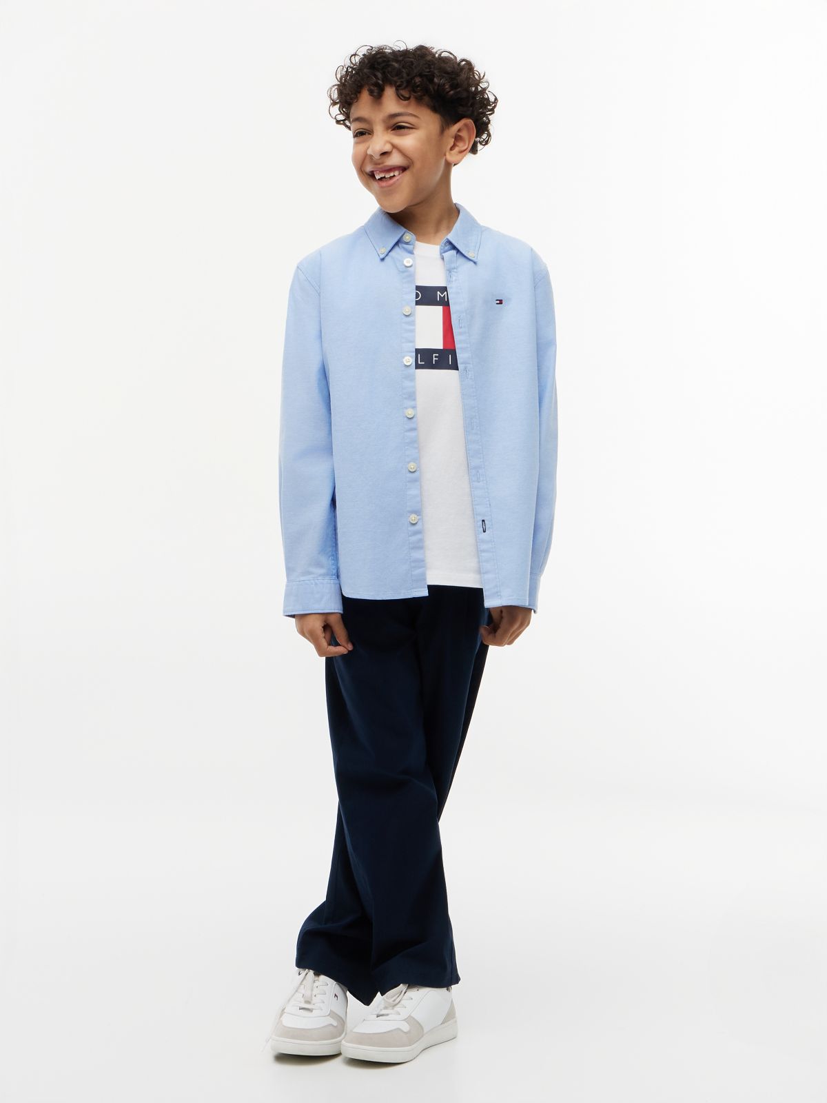 Kids' Stretch Oxford Shirt — Powder Blue