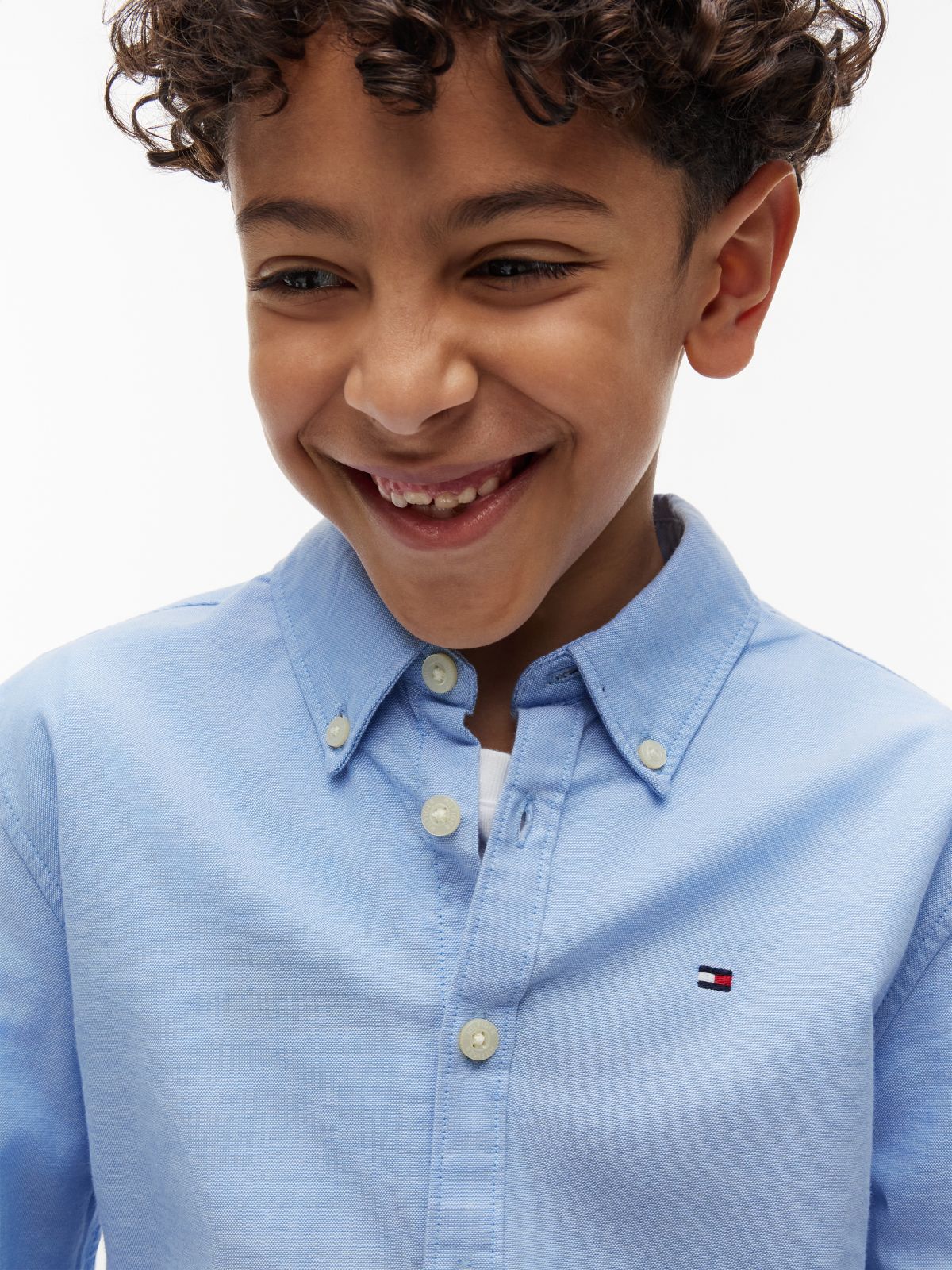 Kids' Stretch Oxford Shirt — Powder Blue