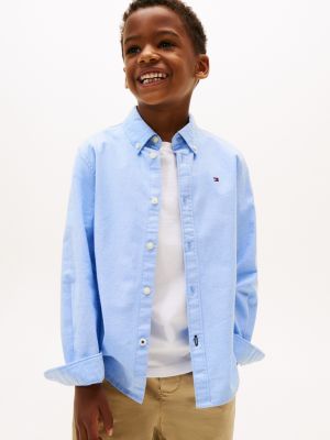 Kids' Stretch Oxford Shirt, Powder Blue