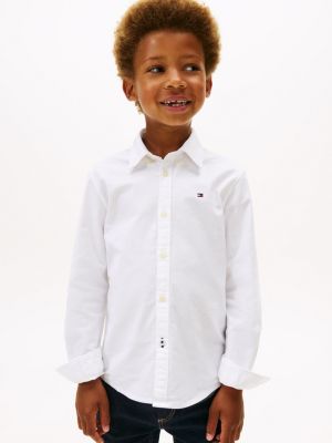 Kids' Stretch Oxford Shirt, Optic White