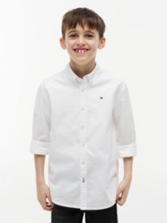 Kids' Stretch Oxford Shirt — Optic White 1