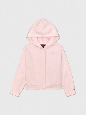 Tommy hilfiger pink 2025 zip up hoodie