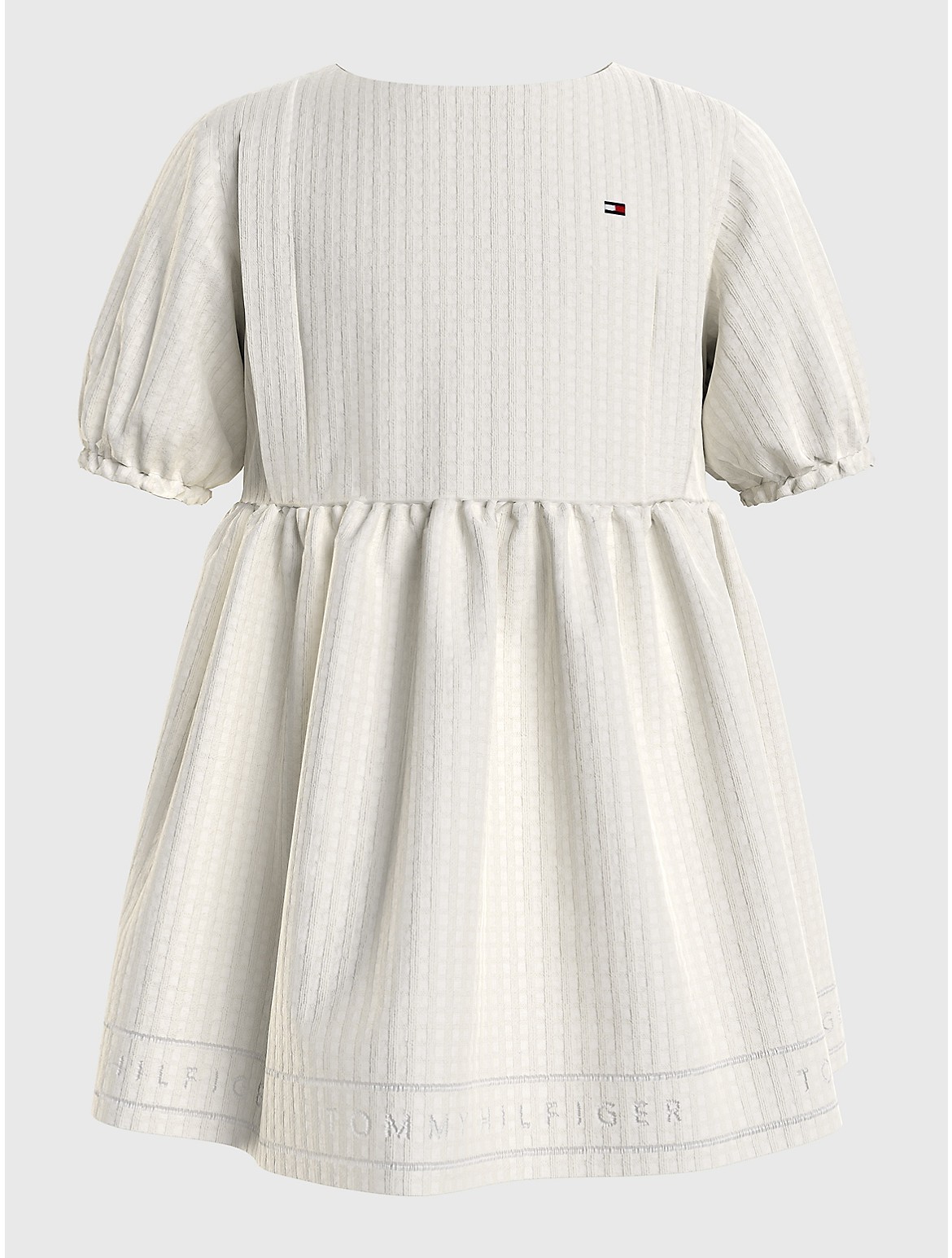 Tommy Hilfiger Girls' Babies' Waffle Knit Dress - White - 12M