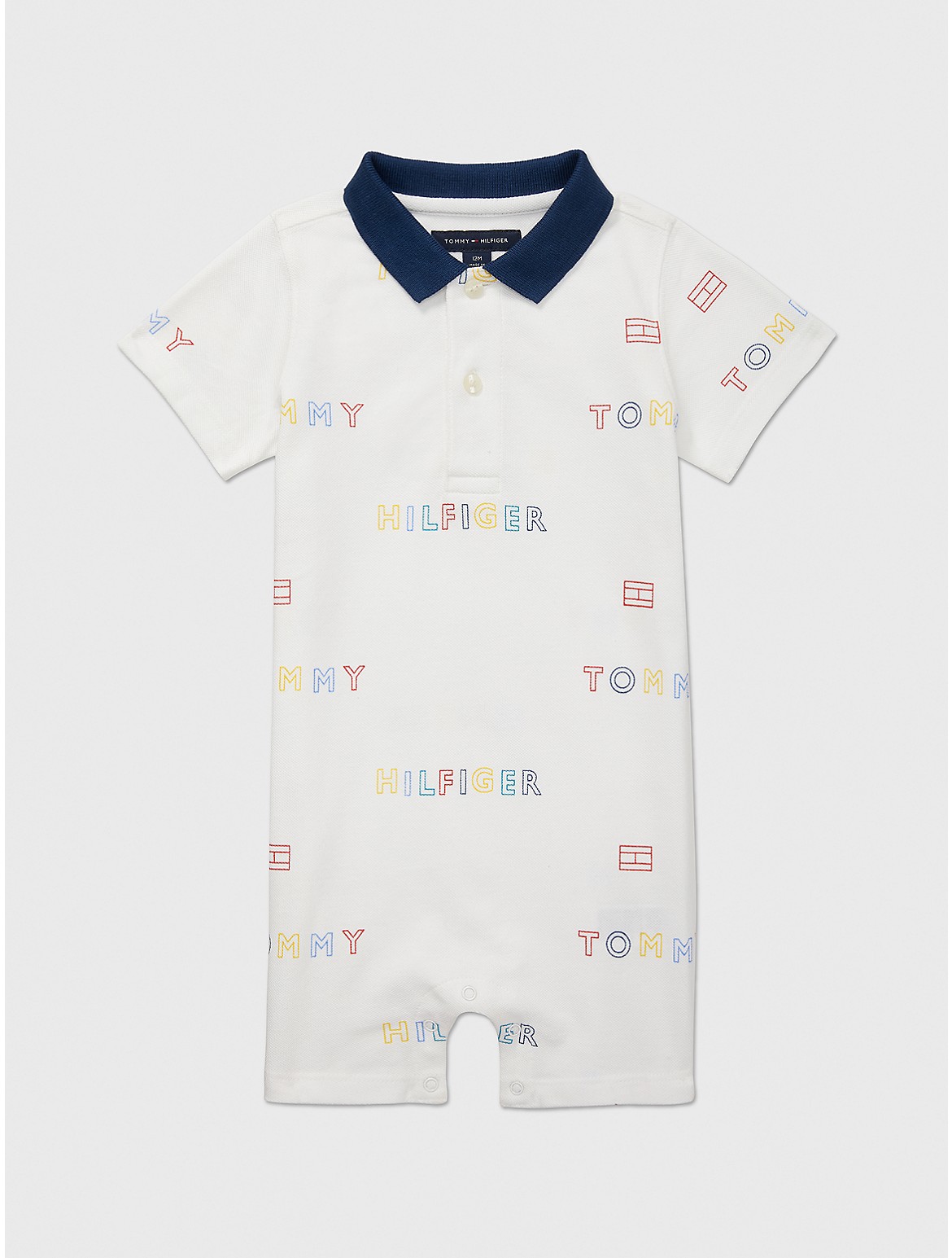 Tommy Hilfiger Boys' Babies' Tommy Logo Onesie - White - 24M