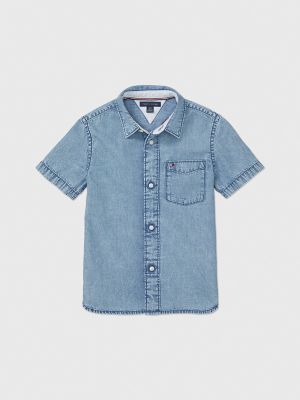 Denim Short-Sleeve | Tommy Hilfiger USA