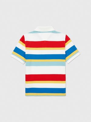 Kids' Stripe Polo, Cobalt Sapphire/Multi