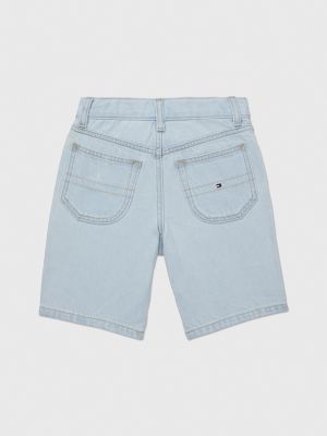 Kids' Straight Fit Denim Shorts, Bleach Wash