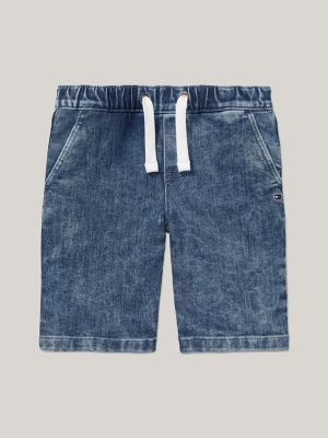 Tommy Hilfiger Boys Kids Pull On Denim Shorts Blue Xs