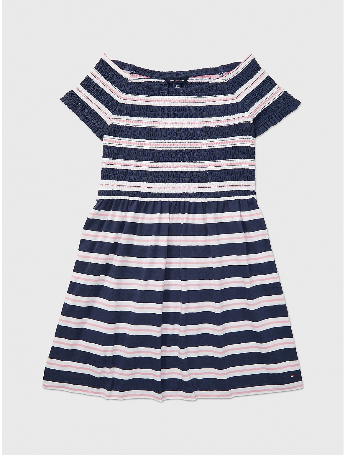Tommy Hilfiger Girls' Kids' Smocked Stripe Dress