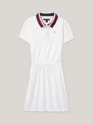 Kids' Classic Polo Dress, Fresh White