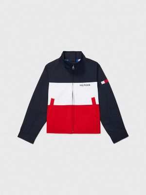 Kids' Seated Fit Colorblock Windbreaker, Navy