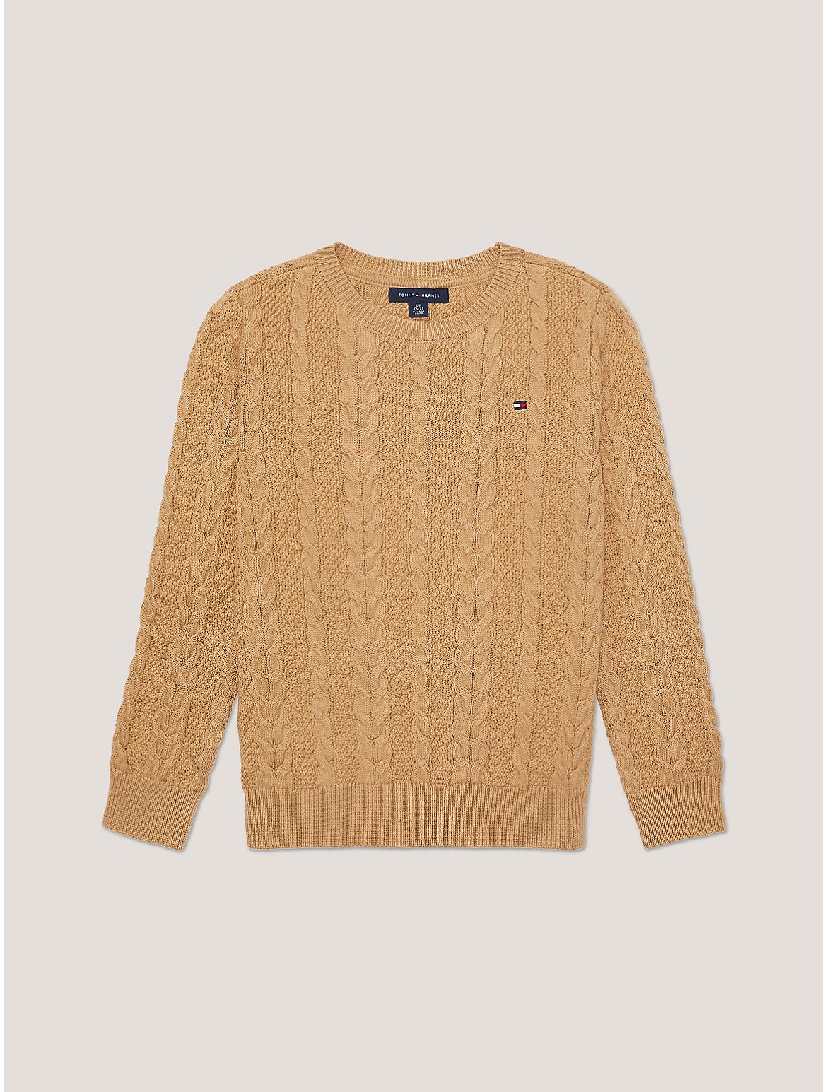 Tommy Hilfiger Boys' Kids' Cable Knit Sweater - Beige - M