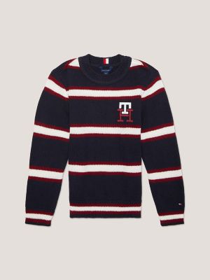 Kids\' TH Logo Stripe Sweater | Hilfiger USA Tommy