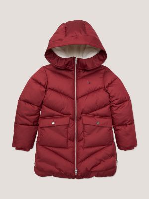 Buy Tommy Hilfiger Women Maroon Essential Hooded Solid