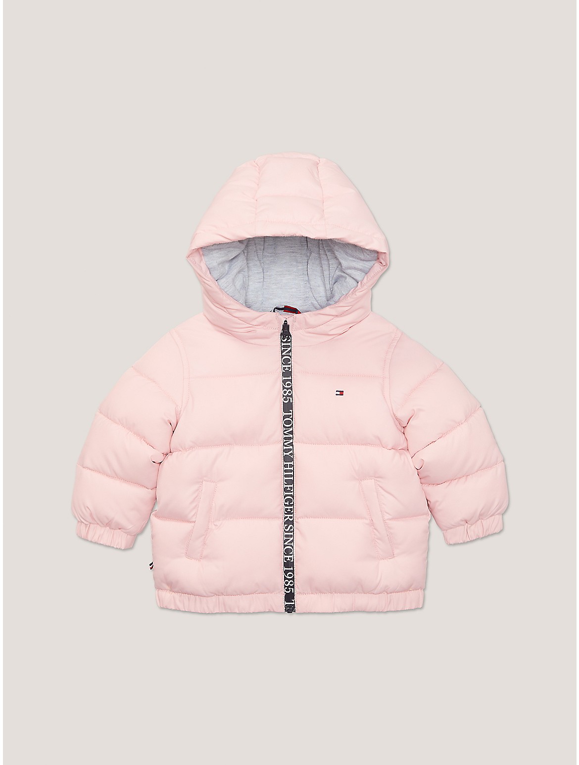 Tommy Hilfiger Girls' Babies' Hooded Puffer Jacket - Pink - 6-9M