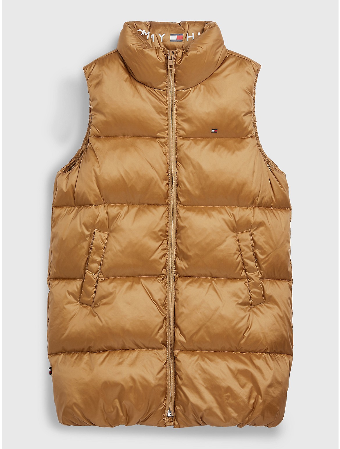 Tommy Hilfiger Girls' Kids' Shiny Puffer Vest - Beige - L