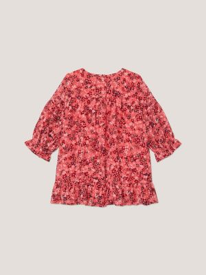 H&M+ Knit Dress - Red/floral - Ladies