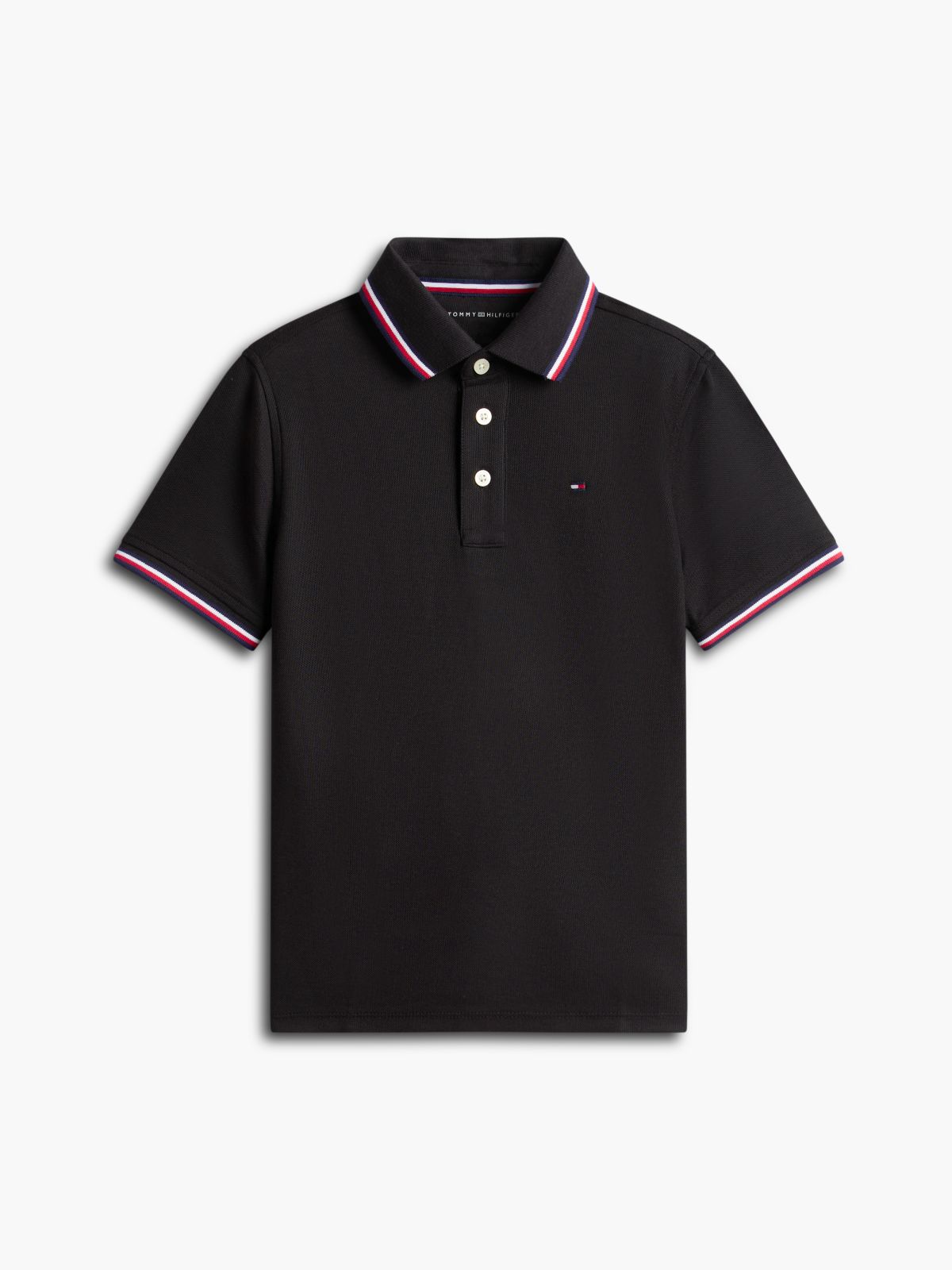 Kids' Tommy Wicking Polo — Black