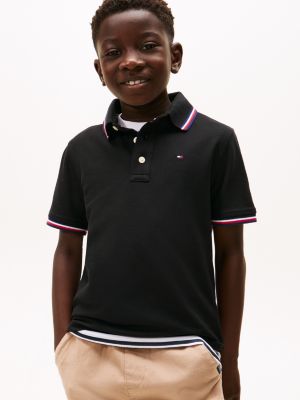 Kids' Tommy Wicking Polo, Black