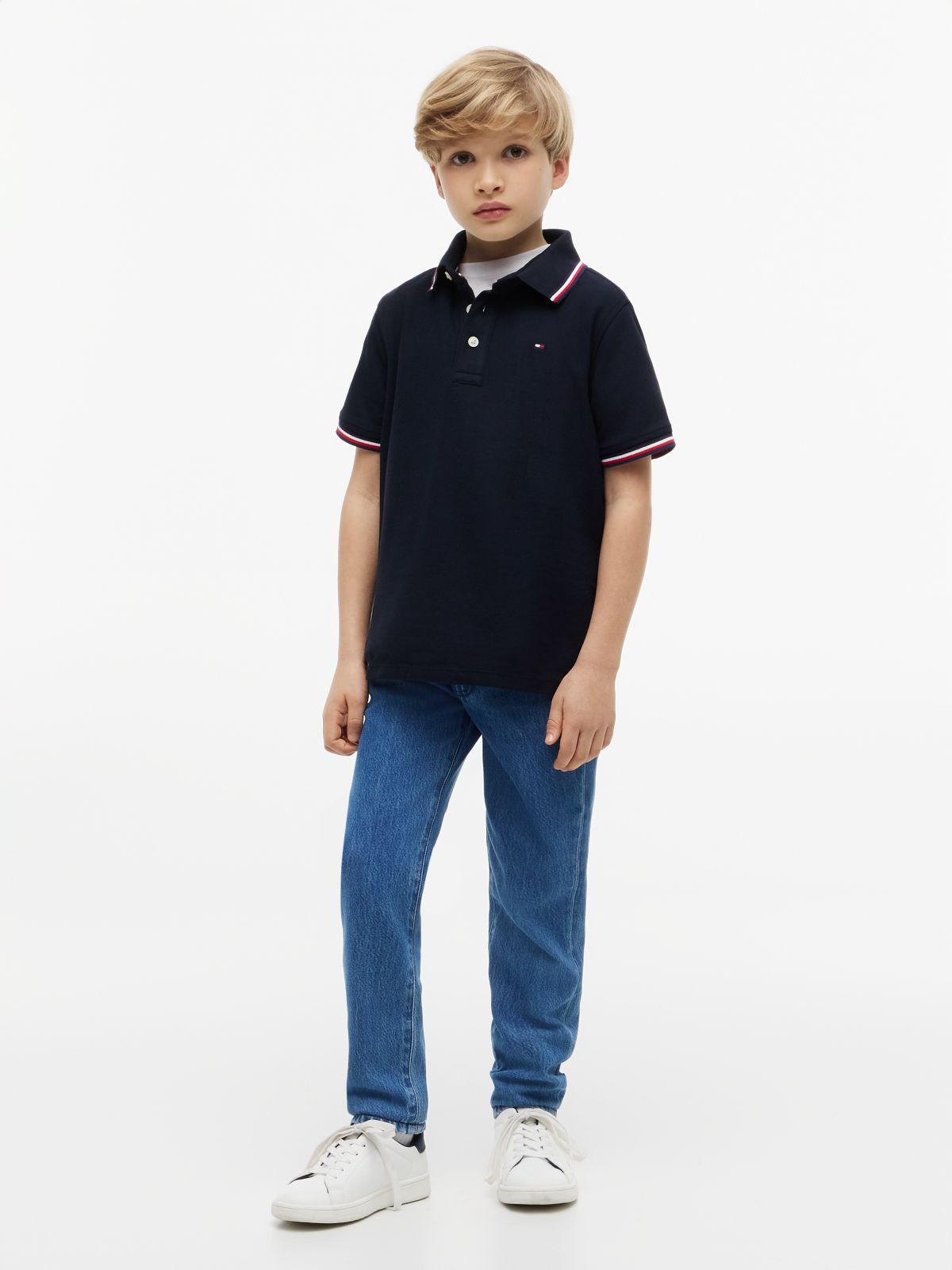 Kids' Tommy Wicking Polo — Navy
