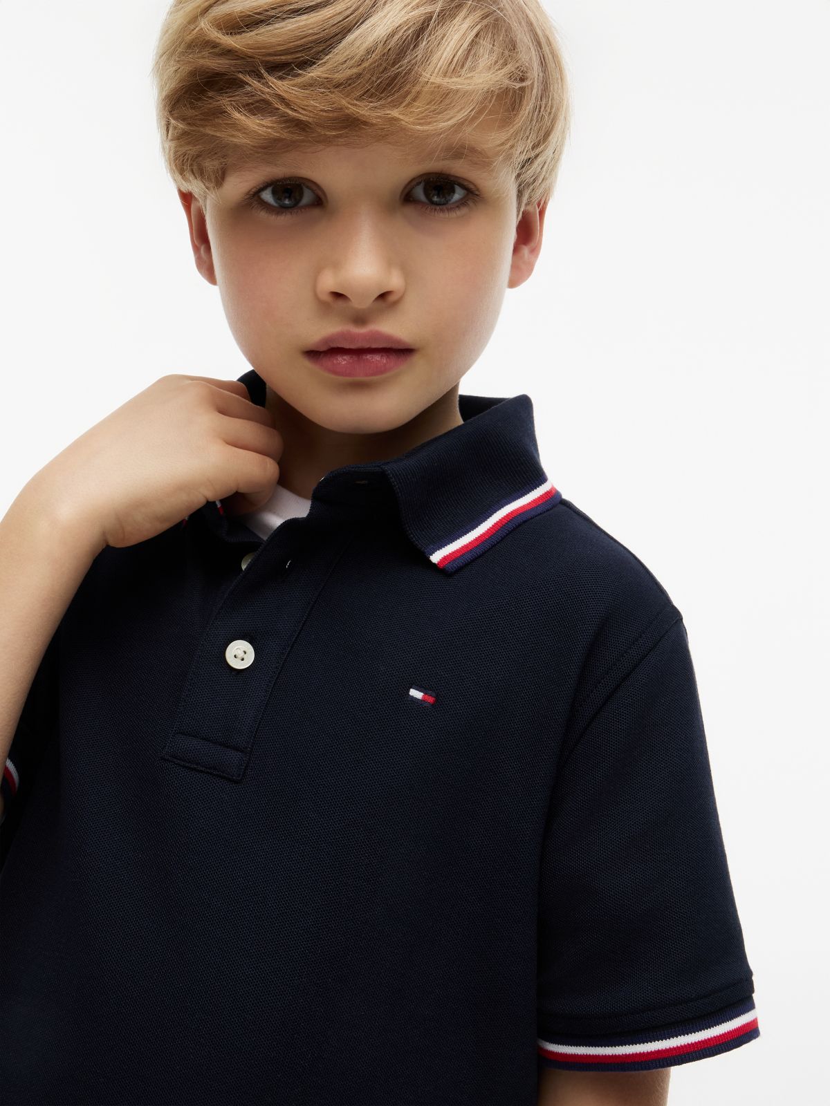 Kids' Tommy Wicking Polo — Navy