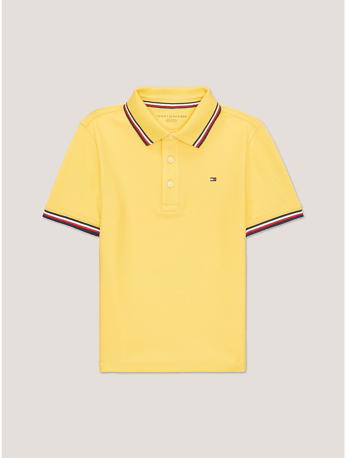 Tommy Hilfiger Boys' Kids' Tommy Wicking Polo - Yellow - XL