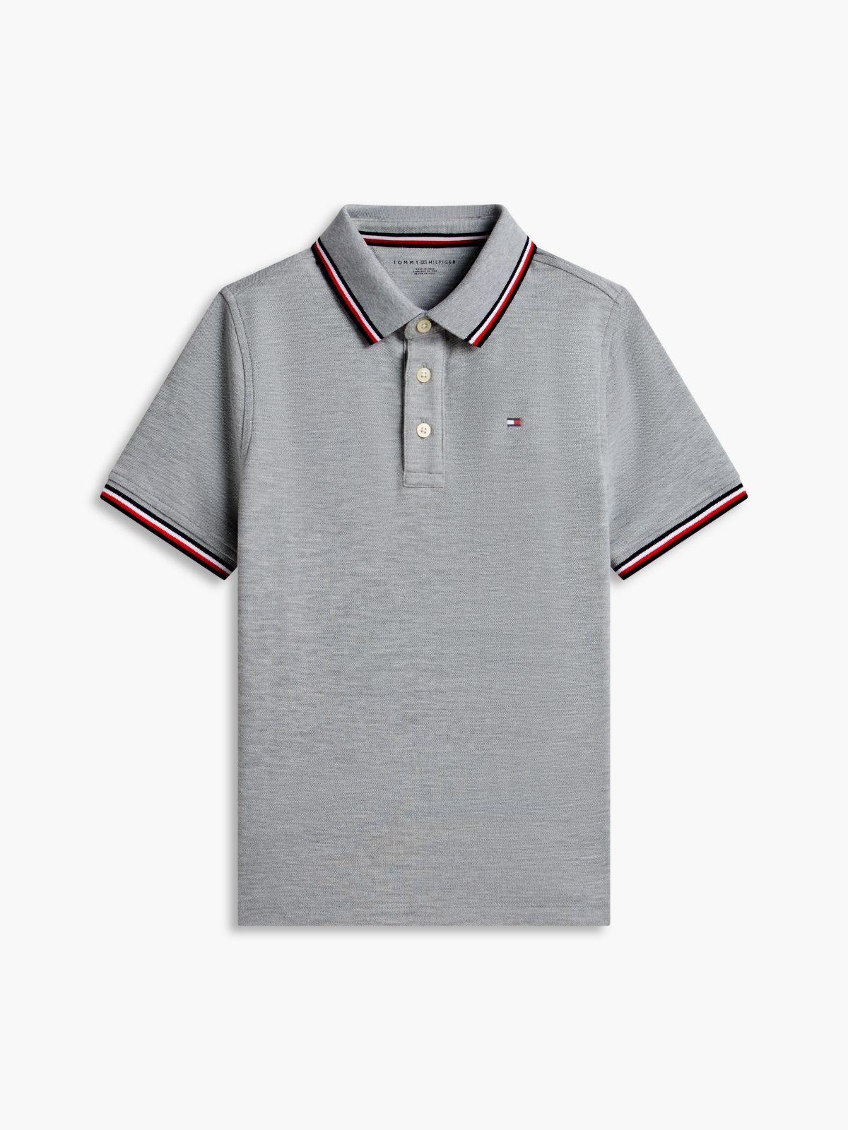 Kids' Tommy Wicking Polo — Grey Heather