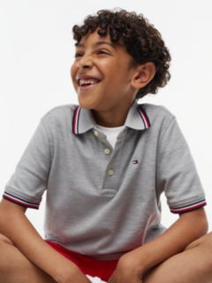 Kids' Tommy Wicking Polo — Grey Heather 3