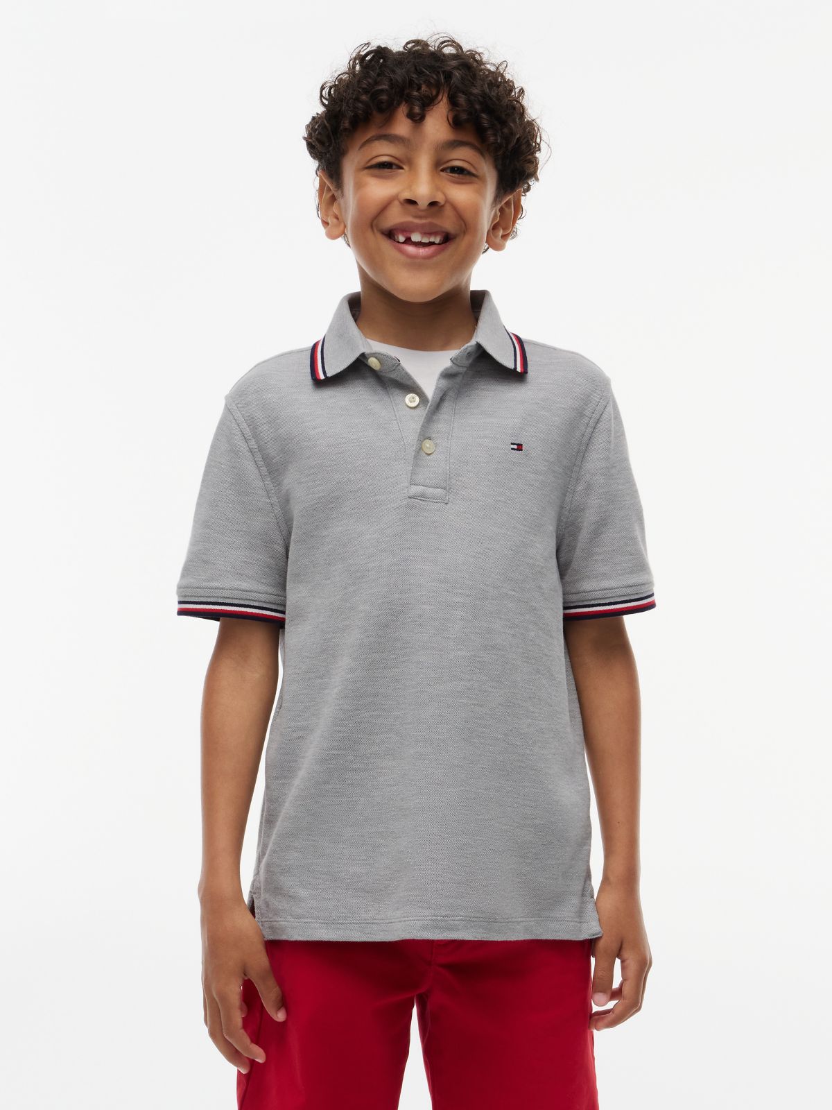 Kids' Tommy Wicking Polo — Grey Heather
