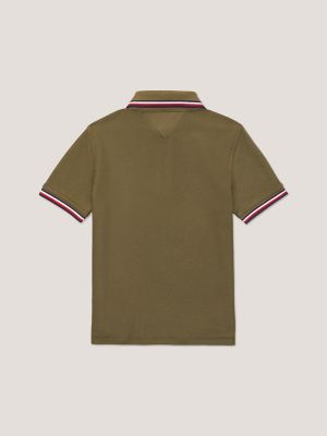 Kids' Tommy Wicking Polo, Army Green