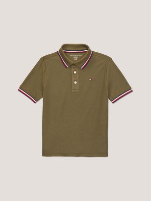 Kids' Tommy Wicking Polo, Army Green