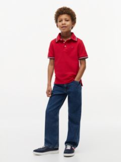 Kids' Tommy Wicking Polo — Primary Red 2