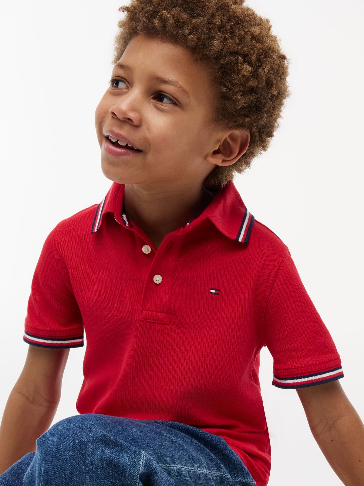Kids' Tommy Wicking Polo — Primary Red