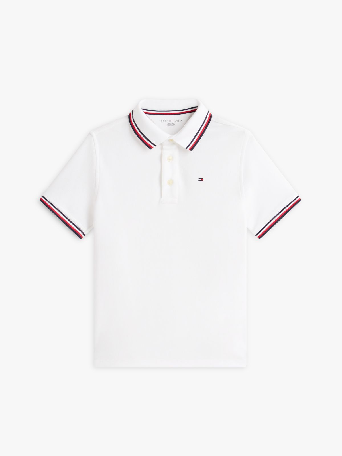 Kids' Tommy Wicking Polo — Fresh White
