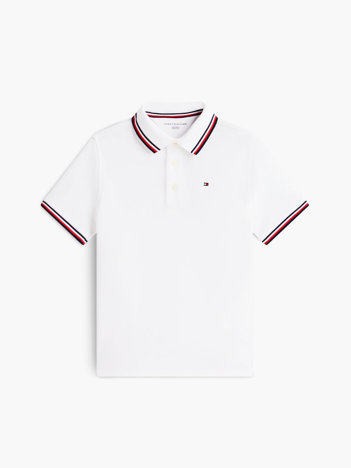 Kids' Tommy Wicking Polo — Fresh White