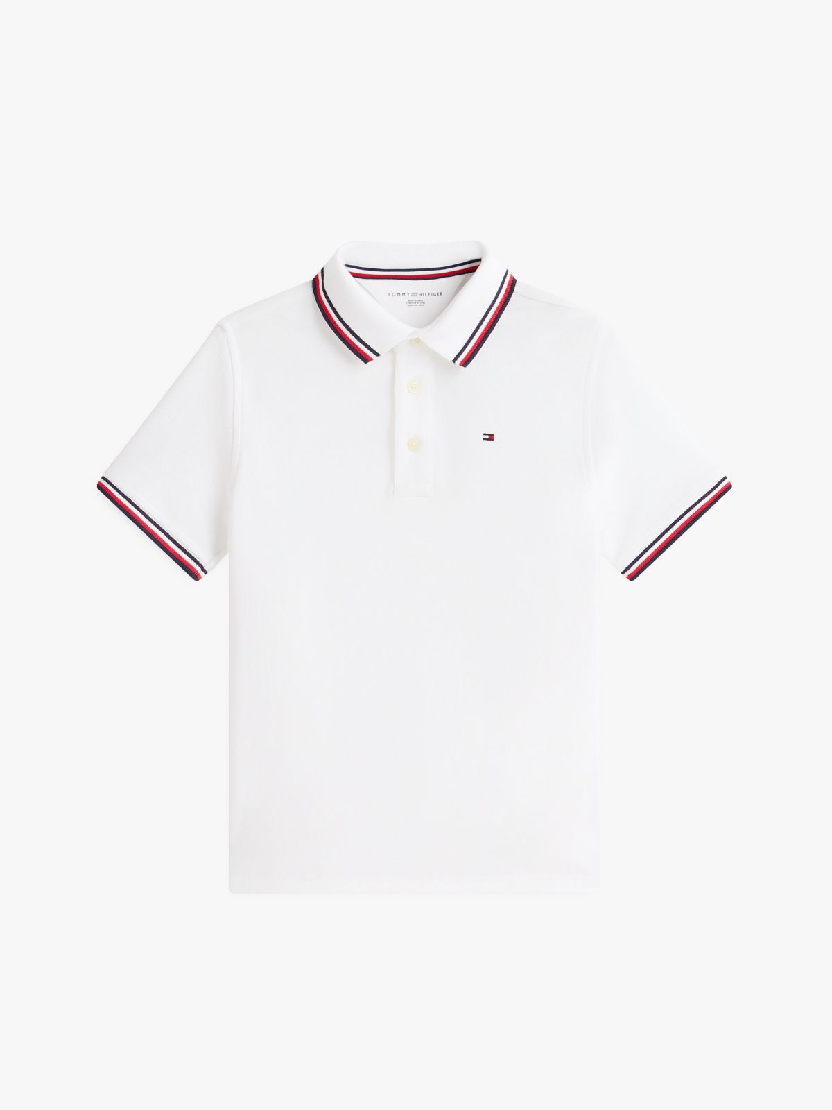 Kids' Tommy Wicking Polo — Fresh White