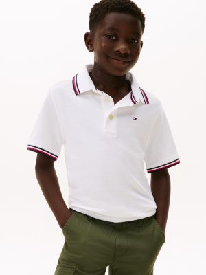 Kids' Tommy Wicking Polo, Fresh White