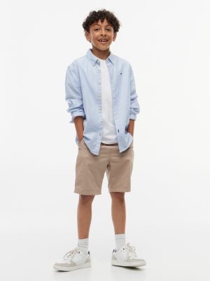 Детские рубашки Tommy Hilfiger Kids' Striped Stretch Oxford Shirt — фото 2