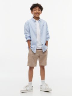 Kids' Striped Stretch Oxford Shirt — Copenhagen Blue Stripe 2