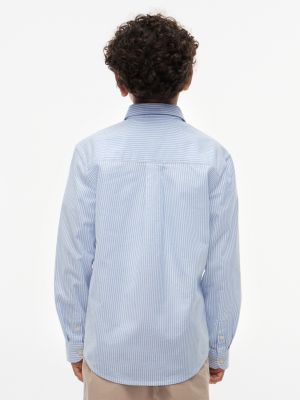 Детские рубашки Tommy Hilfiger Kids' Striped Stretch Oxford Shirt — фото 4