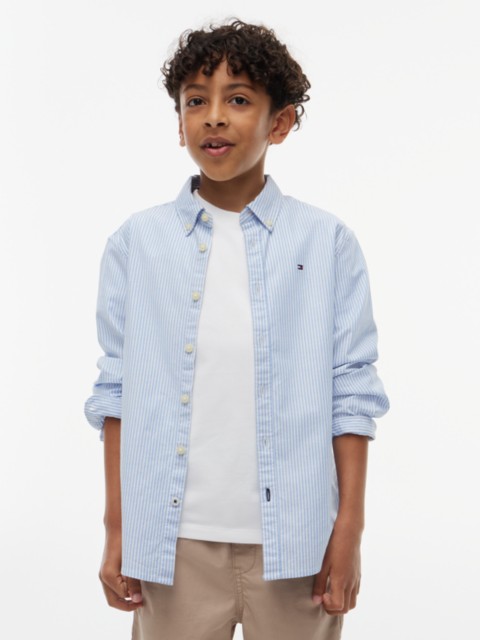 Детские рубашки Tommy Hilfiger Kids' Striped Stretch Oxford Shirt