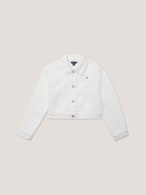 Tommy hilfiger white store denim jacket